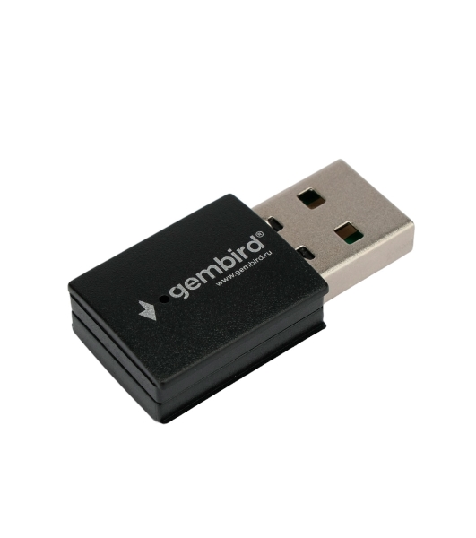 Сетевой адаптер WiFi Gembird WNP-UA-014 1.8 Гбит, 2.4/5 ГГц, 2 антенны, USB, 802.11b/a/g/n/ac/ax, RTL8832BU