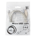 Кабель Cablexpert USB2.0 Pro, AM/microBM, 1,8м, экран, феррит.кольцо, прозрачны (CCP-mUSB2-AMBM-6-TR), фото3