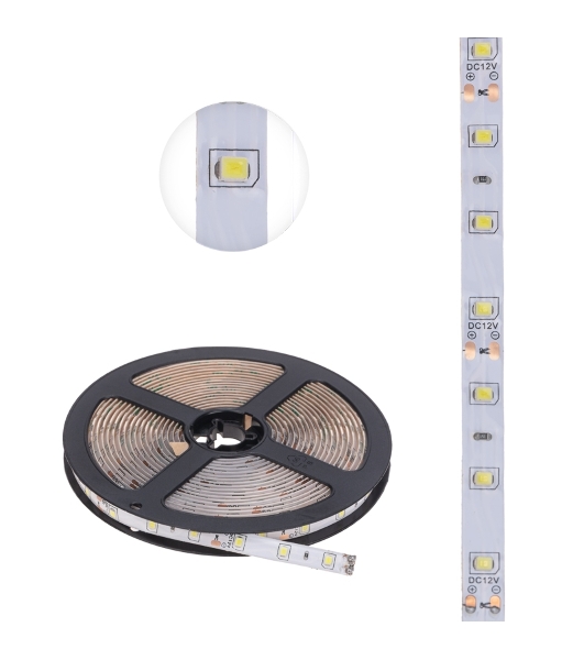 Лента светодиодная 5 м 12 В 2835 6500 К IP65 60 LED/м для БП с клеммами LAMPER
