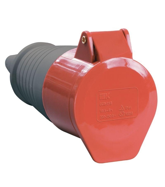 Розетка кабельная 32А 380В 3P+PЕ ССИ-224 IP44 IEK PSR22-032-4