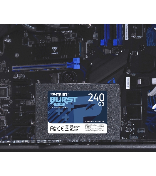 Накопитель SSD Patriot Burst Elite, 240Gb, SATA, 2.5', R/W 450/320