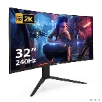 Монитор 31.5' ExeGate Combat EC3207TA VA 2560x1440, 240 Гц, 1 мс, 16:9, 300 кд/м², 1xHDMI, 2xDP, 2xUSB, 3.5 мм, изогнутый R1500, черный, фото22