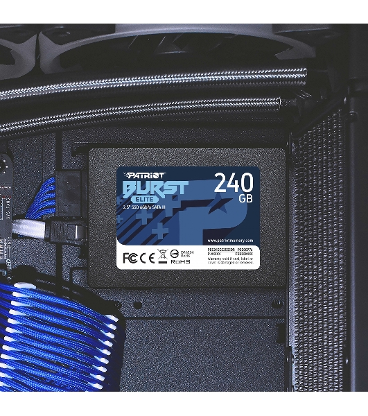 Накопитель SSD Patriot Burst Elite, 240Gb, SATA, 2.5', R/W 450/320