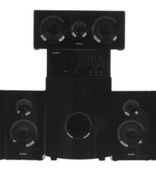 Аудиоколонки SVEN HT-210, черный, акустическая система 5.1, мощность (RMS):50Вт+5x15Вт, Bluetooth, Optical, Coaxial, FM-тюнер, USB/SD, дисплей, ПДУ
