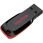 Флешка USB Sandisk CZ50 Cruzer Blade (SDCZ50-064G-B35), 64Gb, USB 2.0, R/W 15/4, черный/красный, фото2
