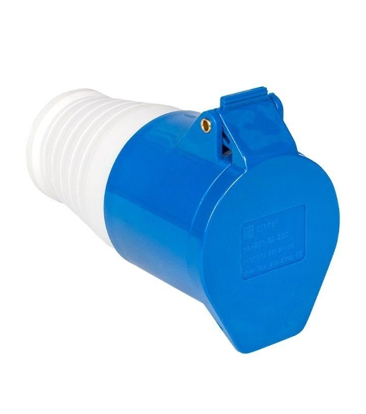 Розетка кабельная 32А 220В 2P+E IP44 (223) EKF ps-223-32-220