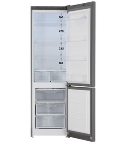 Холодильник Indesit DS 3200 G серебристый двухкамерный 252/87л морозилка снизу