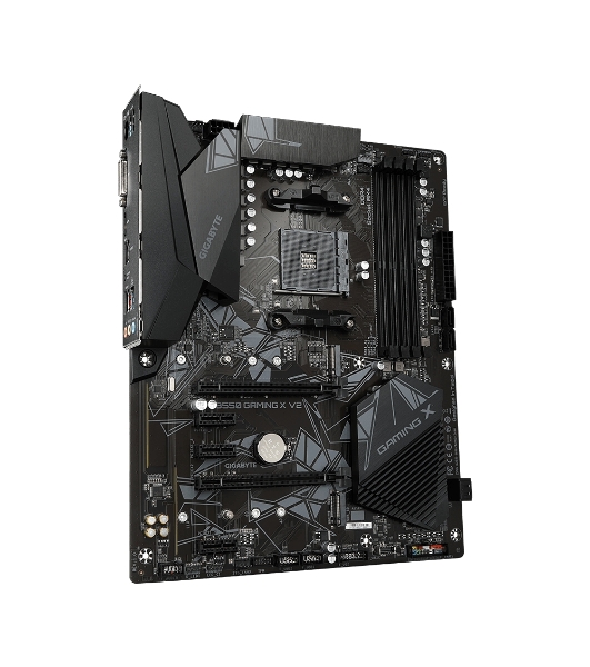 Материнская плата Gigabyte B550 GAMING X V2, AM4, AMD B550, 4xDDR4, 4xSATA, 2xM.2, 1xPCI-E 4.0 x16, 1xPCI-E 3.0 x2, 1xHDMI, 1xDVI-D, 1x 1Gb LAN, 1xUSB 3.2 Gen 2, 3xUSB 3.2 Gen 1, 2xUSB 2.0, 3x3.5 мм, 7.1, Standard-ATX