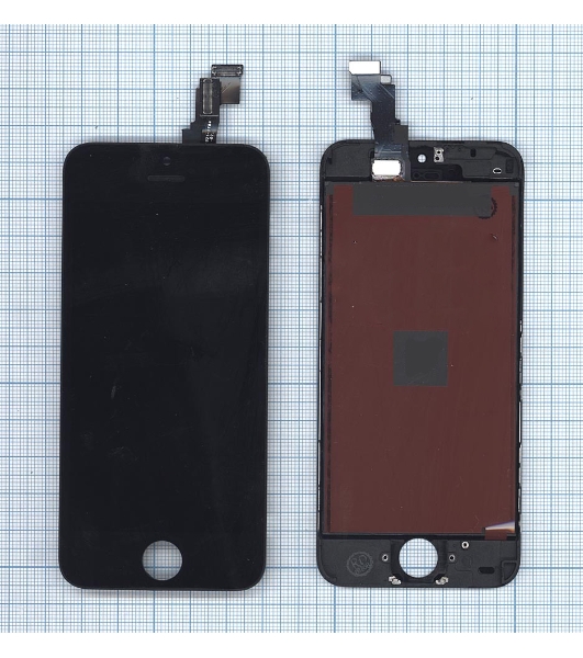 Дисплей для iPhone 5C в сборе с тачскрином (LT) черный