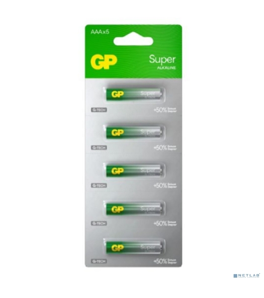 Алкалиновые батарейки GP Super Alkaline G-Tech 24А ААA - 1 шт. на отрывных блистерах