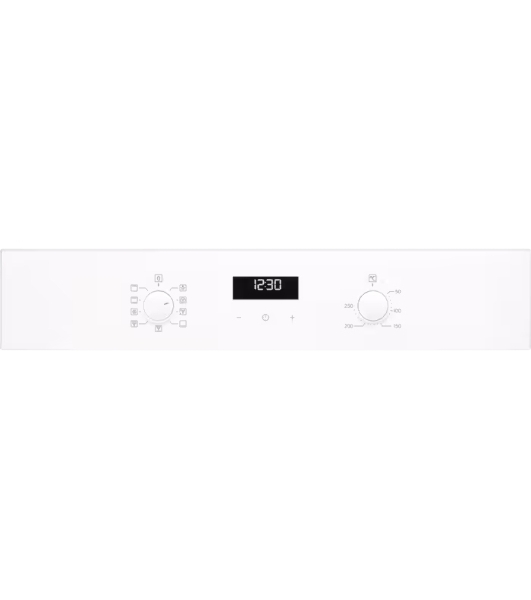 Встраиваемый духовой шкаф Electrolux EOF5F50BV, Электрический духовой шкаф с конвекцией, приготовление на пару, объем 65 л, 8 режимов, очистка каталитическая, 2 стекла в дверце, направляющие проволочные + телескопические (1 уровень)белый