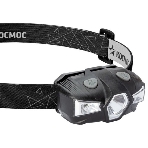 Фонарь налобный 1Вт LED+красн. 1xAA (R6) корпус ABS-пластик регулируемый эласт. ремешок КОСМОС KOC517B, фото 1