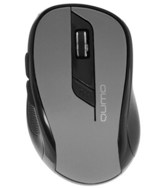Мышь беспроводная Qumo Office Line M63 серый, 1600 dpi, радиоканал, USB, кнопки - 6