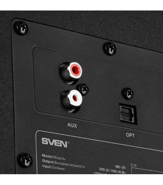Акустическая система SVEN АС MC-30, черный (200 Вт, Bluetooth, пульт, Optical)