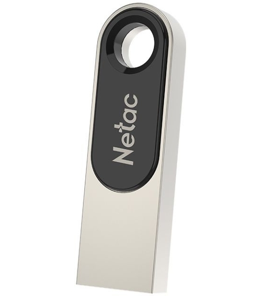 Флешка USB Netac U278 (NT03U278N-064G-20PN), 64Gb, USB 2.0, R/W 50/10, серебристый/черный