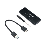 Внешний корпус Gembird EEM2-SATA-1 USB 3.0 для M2 SATA порт MicroB, металл, черный, фото2
