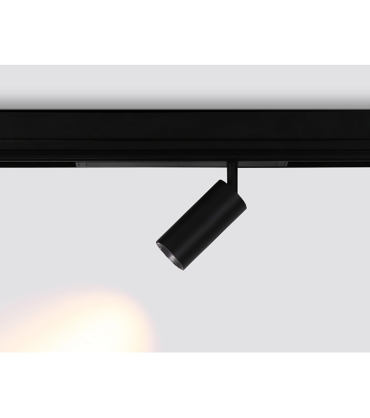 Управляемый светодиодный светильник для шинопровода Magnetic Ambrella light GL1212 BK черный IP20 12W 3000K-6400K 220V 36° D45*100 (Без ПДУ)