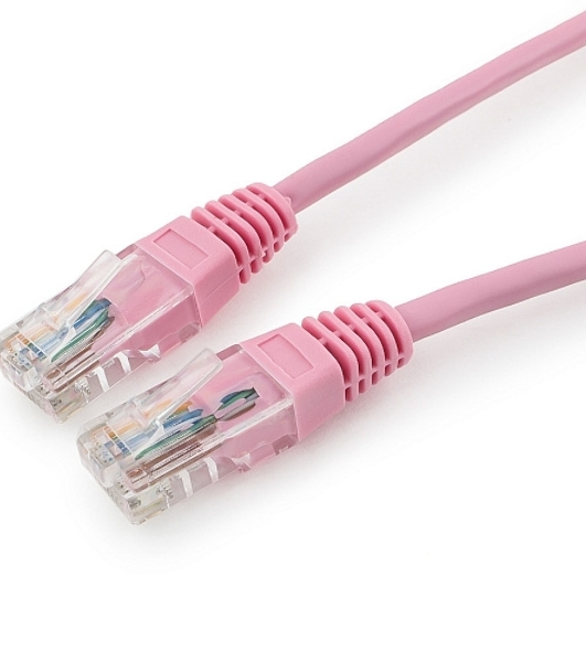 Патч-корд UTP Cablexpert cat.5e, 0.5м, литой, многожильный, розовый