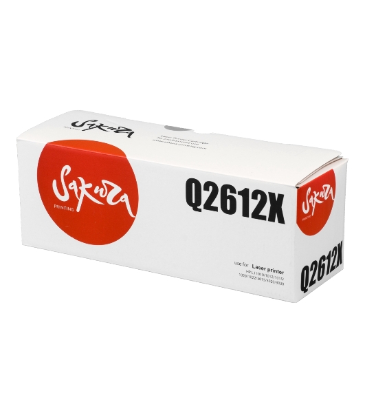 Картридж лазерный Sakura Q2612X для HP LJ 1010/1012/1015/1020/1022/3015/3020/3030, черный, 3000 к.