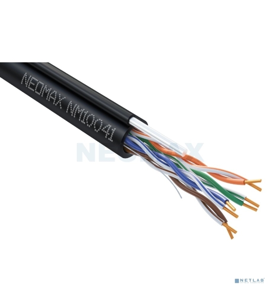 Кабель NEOMAX NM10041 Кабель UTP cat.5e 4 пары (305 м) 0.50мм внешний с тросом