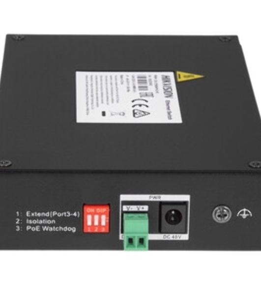 Коммутатор Hikvision DS-3T0506HP-E/HS, 4×1 Гбит/с PoE+ + 2×1 Гбит/с SFP, неуправляемый