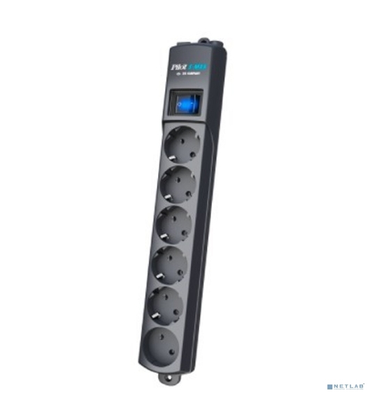 Сетевой фильтр Surge protector Pilot S Max (5 euros + 1GP), 15A/3.5kVA, automatic, 3 m, graphite