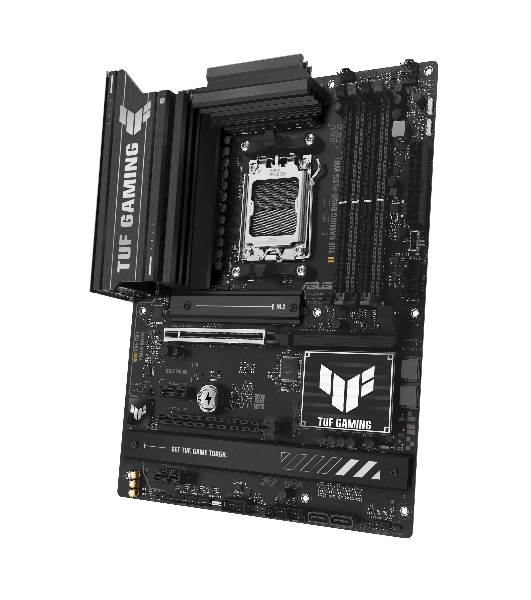 Материнская плата ASUS TUF GAMING B850-PLUS WIFI, Socket AM5, AMD B850, 4xDDR5, 4xSATA, 3xM.2, 1xPCIe 5.0 x16, 1xPCIe 4.0 x16, 2xPCIe 4.0 x1, 1xHDMI, 1xDP, 1x 2.5Gb LAN, Wi-Fi 7, 3xUSB-A 10Gbps, 4xUSB-A 5Gbps, 1xUSB-C 20Gbps, 2xUSB-A 2.0, 5x3.5 мм, 7.1, ATX