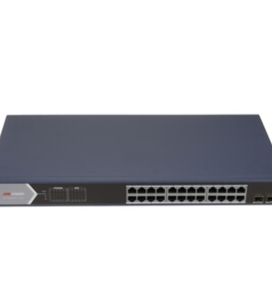 Коммутатор Hikvision DS-3E1526P-SI, 24×1 Гбит/с PoE+ + 2×1 Гбит/с SFP, настраиваемый