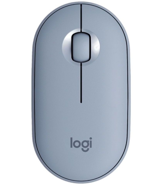 Мышь беспроводная Logitech Pebble M350 серый, 1000 dpi, радиоканал, Bluetooth, USB, кнопки - 3