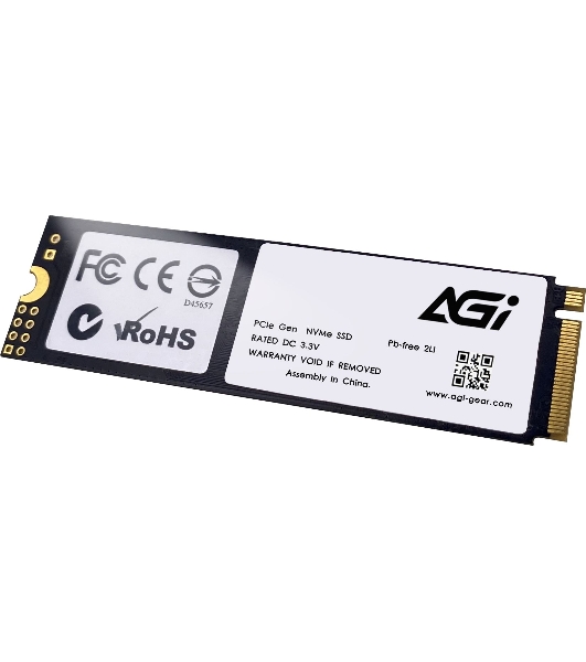 Накопитель SSD AGI AGI1T0G43AI818, 1Tb, PCIe 4.0 x4, M.2 2280, NVMe, R/W 4700/2800