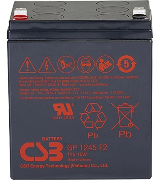 Батарея для ИБП CSB GP 1245 (12V 4.5Ah 16W) клемма F1 (бюджетная версия)