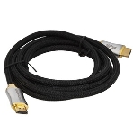 Кабель HDMI Wize WAVC-HDMIRA-2M 2 м., v.2.0b, 19M/19M, 4K/60 Hz 4:4:4, 26 AWG, HDCP 1.4, HDCP 2.2, Ethernet, позол.угловой разъем, экран, черный, пакет, фото3
