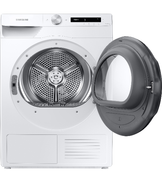 Сушильная машина Samsung DV90T5240AW/LP белый, 9 кг, сушка - тепловой насос, программ - 14, 60 x 85 x 65 см