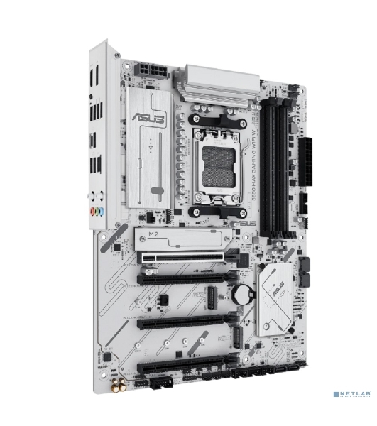 Материнская плата ASUS B850 MAX GAMING WIFI W, AM5, AMD B850, 4xDDR5, 4xSATA, 3xM.2, 1xPCIe 5.0 x16, 1xPCIe 4.0 x4, 2xPCIe 3.0 x1, 1xDisplayPort, 1xHDMI, 1x2.5Gb LAN, Wi-Fi 6E, Bluetooth 5.3, 1xUSB-C 10Gbps, 3xUSB-A 10Gbps, 2xUSB-A 5Gbps, 2xUSB-A 2.0, 3x3.5 мм, 7.1, ATX