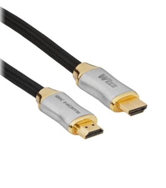 Кабель HDMI Wize WAVC-HDMIRA-2M 2 м., v.2.0b, 19M/19M, 4K/60 Hz 4:4:4, 26 AWG, HDCP 1.4, HDCP 2.2, Ethernet, позол.угловой разъем, экран, черный, пакет