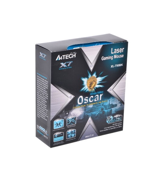 Мышь проводная A4Tech XL-750BK черный, 3600 dpi, USB, кнопки - 7