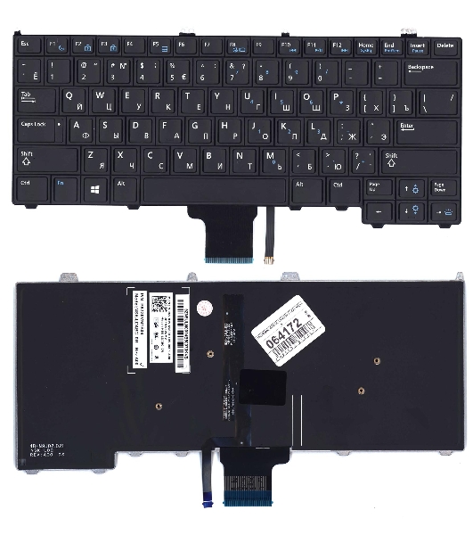 Клавиатура для ноутбука Dell Latitude E7420 черная с подсветкой без указателя