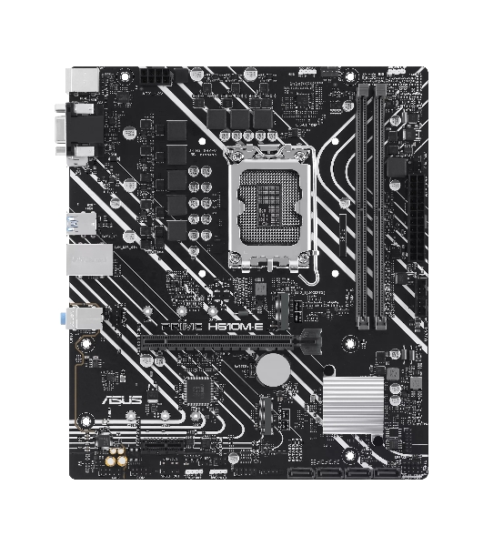 Материнская плата ASUS PRIME H610M-E-CSM, LGA 1700, Intel H610, 2xDDR5, 4xSATA, 2xM.2 PCIe 3.0 (x2, x4), 1xPCIe 4.0 x16, 1xPCIe x1, 1xHDMI, 1xDP, 1xVGA, 2xUSB-A 2.0, 2xUSB-A 3.2 Gen 1, 1x 1Gb LAN, 3x3.5 мм, 7.1, mATX