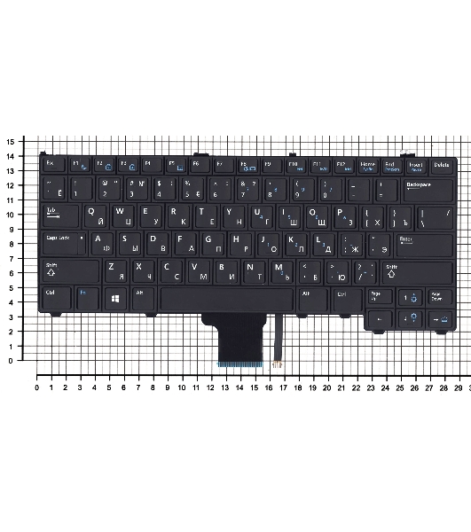 Клавиатура для ноутбука Dell Latitude E7420 черная с подсветкой без указателя