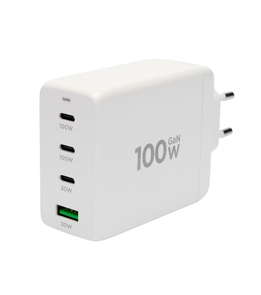 Зарядное устройство Cablexpert MP3A-PC-66 100Вт GaN, 5A, QC5.0/PD, 3xType-C, 1xUSB, белый, коробка