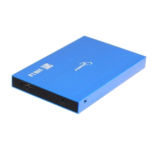 Внешний корпус 2.5' Gembird EE2-U3S-56, синий металлик, USB 3.0, SATA, алюминий
