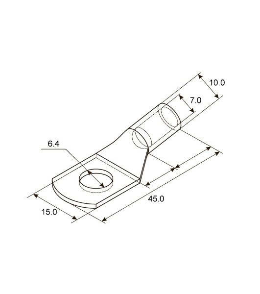 Наконечник Rexant ТМЛ 25–6–8 (25 мм²-Ø 6 мм) ГОСТ 7386-80 (в упак. 5 шт.)