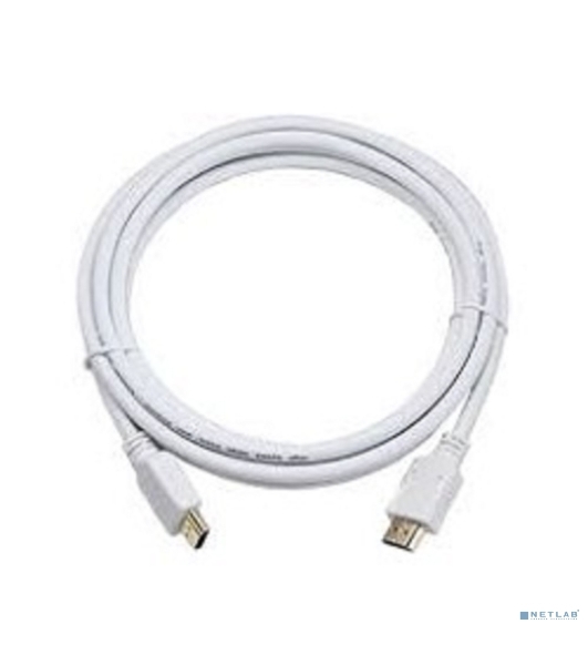 Кабель Cablexpert HDMI CC-HDMI4-W-10, 19M/19M, v2.0, медь, позол.разъемы, экран, 3 м, белый, пакет