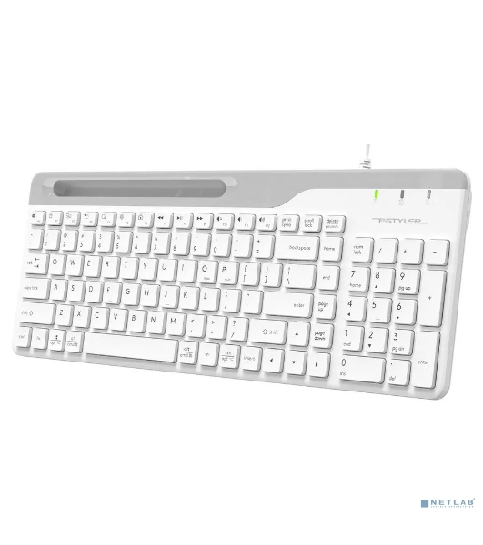 Клавиатура проводная A4Tech Fstyler FK25, USB, белый/серый