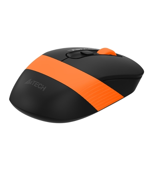 Мышь беспроводная A4Tech Fstyler FG10S черный/оранжевый, 2000 dpi, радиоканал, USB, кнопки - 4