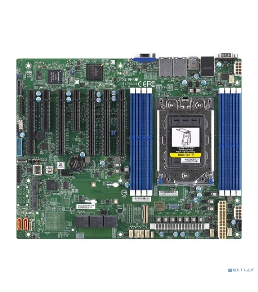 Материнская плата серверная Supermicro MBD-H12SSL-I-B, SP3, AMD EPYC 7002/7003, 8xDDR4, 8xSATA, 2xM.2, 5xPCIe x16, 2xPCIe x8, 2x1Gb LAN, 4xUSB 3.2 Gen 1, 1xVGA, ATX