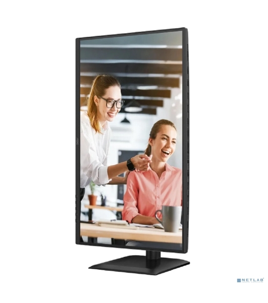 Монитор 27' AOC Q27E4CV IPS 2560x1440, 120 Гц, 4 мс, 16:9, 350 кд/м², HDMI 2.0, DP 1.2, USB-C (90 Вт), USB Hub (4x USB 3.2), RJ45, 3.5 Jack, динамики (2x2 Вт), Adaptive-Sync, VESA 100x100, черный