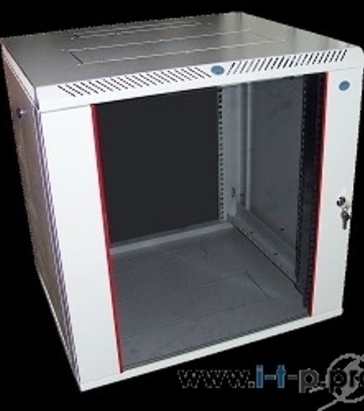 Шкаф настенный ЦМО ШРН-М-12.500 12U 600x520мм пер.дв.стекл съемные бок.пан. 50кг серый