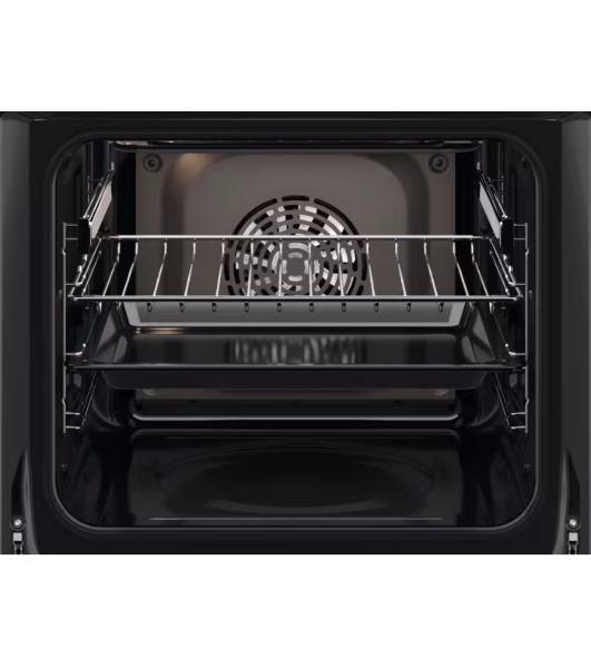 Встраиваемый духовой шкаф Electrolux EOF5F50BV, Электрический духовой шкаф с конвекцией, приготовление на пару, объем 65 л, 8 режимов, очистка каталитическая, 2 стекла в дверце, направляющие проволочные + телескопические (1 уровень)белый