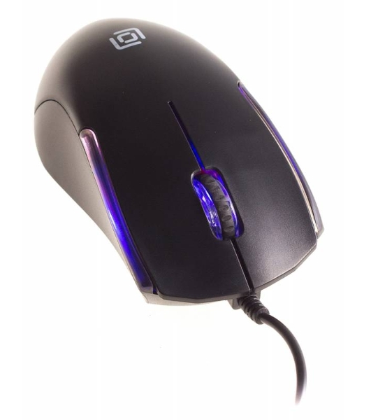 Мышь проводная Oklick 245M черный, 1000 dpi, USB, кнопки - 3